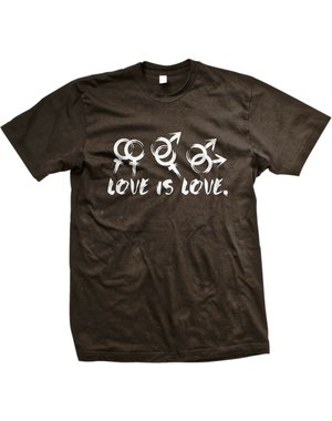  LOVE IS LOVE GRAY T-SHIRT SIZE SMALL