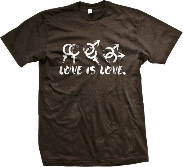 LOVE IS LOVE GRAY T-SHIRT SIZE SMALL