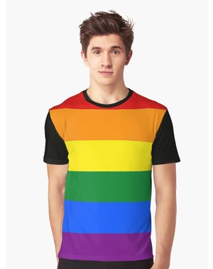  RAINBOW PRIDE FLAG BLACK SLEEVES