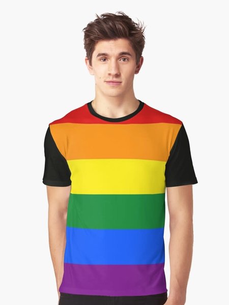 RAINBOW PRIDE FLAG BLACK SLEEVES