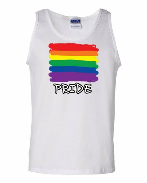 PRIDE RAINBOW TANK WHITE