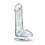 BLUSH NOVELTIES Naturally Yours Glitter Dildo with Balls 6in - Clear