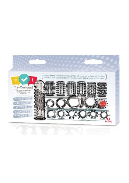 ICON BRANDS TRY CURIOUS C RING AND C SLEEVE STARTER KIT 15 PIECES