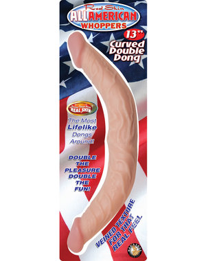 All American Whopper ALL AMERICAN WHOPPER 13" CURVED DOUBLE DILDO