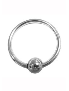 ROUGE GARMENTS ROUGE STAINLESS STEEL GLANS RING WITH BALL