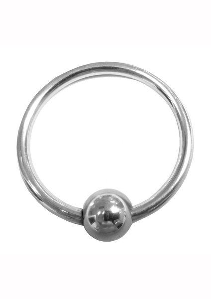 ROUGE GARMENTS ROUGE STAINLESS STEEL GLANS RING WITH BALL