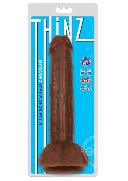 CURVE THINZ SLIM DONG W/ BALLS 8"