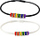 RAINBOW RUBBER BRACELET WITH RAINBOW & SLVR BEADS