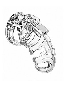 SHOTS AMERICA MAN CAGE MODEL 02 CHASTITY W/ LOCK  3.5" CLEAR