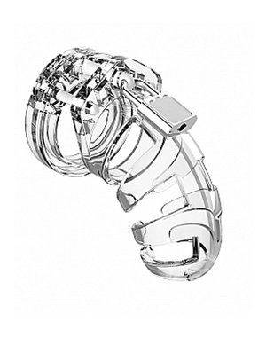 SHOTS AMERICA MAN CAGE MODEL 02 CHASTITY W/ LOCK  3.5" CLEAR