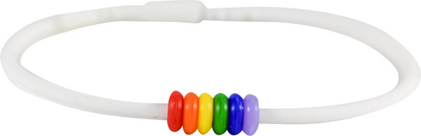 RAINBOW RUBBER RAINBOW BEADS BRACELET