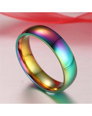 RAINBOW RAINBOW TITANIUM ENGAGEMENT RING