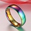 RAINBOW RAINBOW TITANIUM ENGAGEMENT RING