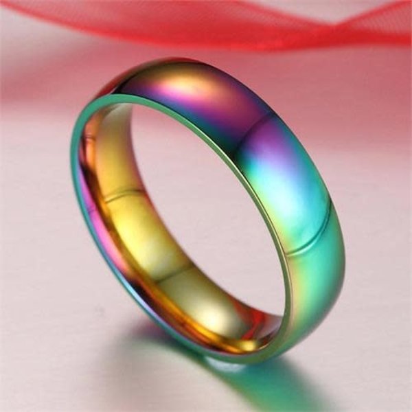 RAINBOW RAINBOW TITANIUM ENGAGEMENT RING