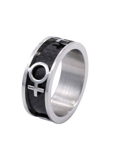  CARBON FIBER FEMALE/VENUS STAINLESS RING