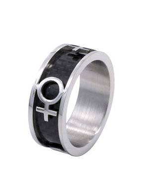  CARBON FIBER FEMALE/VENUS STAINLESS RING