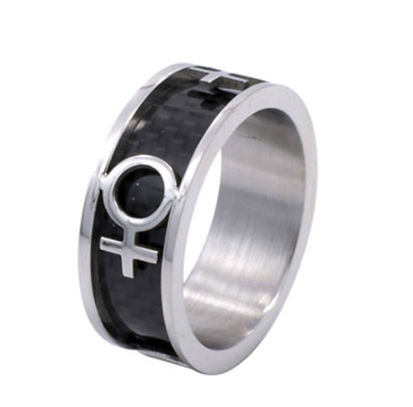 CARBON FIBER FEMALE/VENUS STAINLESS RING