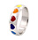 STAINLESS ENAMEL HEARTS BAND RING