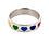 STAINLESS ENAMEL HEARTS BAND RING