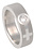 RAINBOW STAINLESS SATIN FEMALE/VENUS SYMBOL RING WITH CZ
