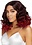 LEG AVENUE 18" CURLY OMBRE LONG BOB WIG BURGANDY