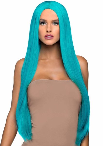 LEG AVENUE 33" LONG STRAIGHT WIG TURQUOISE