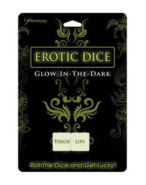 PIPEDREAM PRODUCTS EROTIC DICE GLOW IN THE DARK