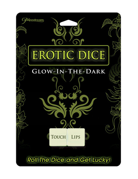 PIPEDREAM PRODUCTS EROTIC DICE GLOW IN THE DARK