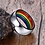 RAINBOW STAINLESS PLAIN RING W/ RAINBOW ENAMEL INSIDE