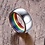 RAINBOW STAINLESS PLAIN RING W/ RAINBOW ENAMEL INSIDE