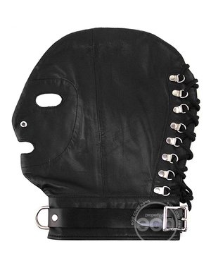 ROUGE GARMENTS ROUGE MASK W/ D RING & LOCK STRAP BLACK