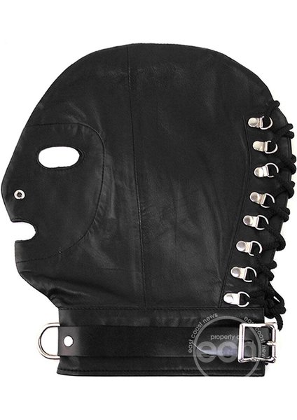 ROUGE GARMENTS ROUGE MASK W/ D RING & LOCK STRAP BLACK