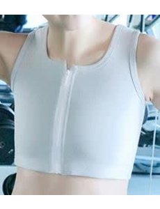  CHEST BINDER ZIPPER WHITE