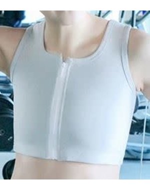  CHEST BINDER ZIPPER WHITE
