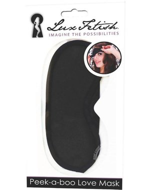 LUX FETISH LUX FETISH PEEK A BOO LOVE MASK BLACK