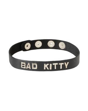 Spartacus Leather WORDBAND BAD KITTY COLLAR