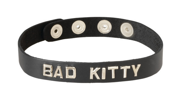 Spartacus Leather WORDBAND BAD KITTY COLLAR