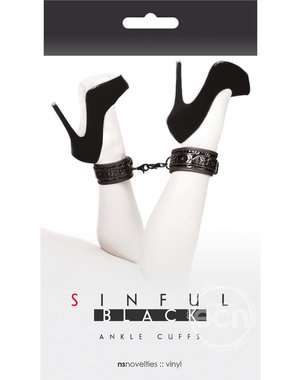 SINFUL SINFUL ANKLE CUFFS BLACK