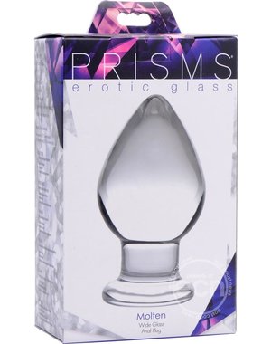 PRISMS PRISMS MOLTEN WIDE GLASS CLEAR BUTT PLUG
