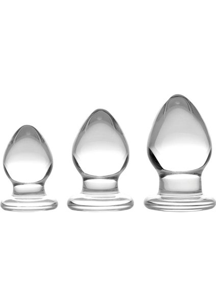PRISMS PRISMS TRIPLETS 3 PIECE GLASS ANAL PLUG KIT