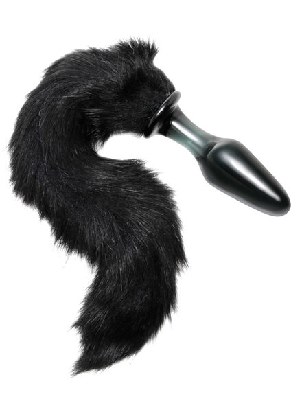 TAILZ TAILZ MIDNIGHT FOX GLASS BUTT PLUG WITH TAIL