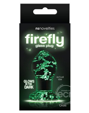 NASSTOYS FIREFLY GLASS PLUG SMALL CLEAR 2.5"