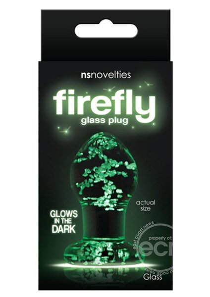 NASSTOYS FIREFLY GLASS PLUG SMALL CLEAR 2.5"