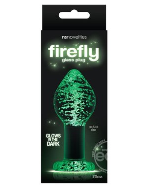 NASSTOYS FIREFLY GLASS PLUG LARGE CLEAR 4"