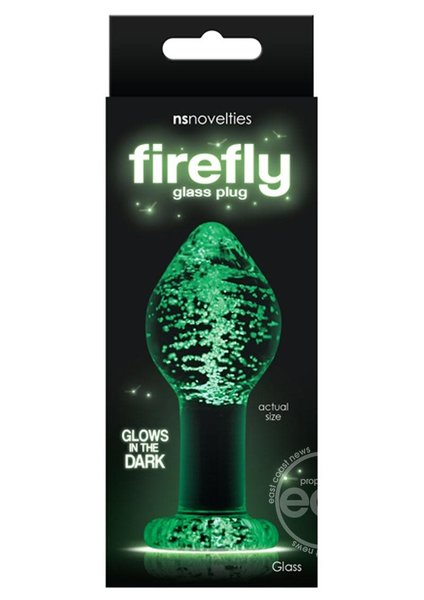 NASSTOYS FIREFLY GLASS PLUG LARGE CLEAR 4"