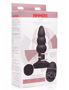 XR Brands RIMMERS SLIM I RIPPLED W/REMOTE