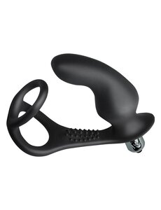 RO-ZEN RO-ZEN PRO RECHARGEABLE 10X SILICONE COCK RING WITH VIBRATING BUTT PLUG