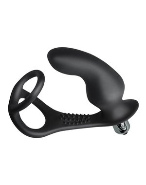 RO-ZEN RO-ZEN PRO RECHARGEABLE 10X SILICONE COCK RING WITH VIBRATING BUTT PLUG