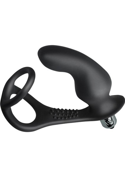 RO-ZEN RO-ZEN PRO RECHARGEABLE 10X SILICONE COCK RING WITH VIBRATING BUTT PLUG