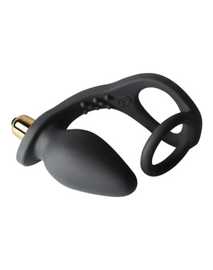 ROCKS-OFF LTD RO ZEN COCKRING 7 SPEED VIBRATING COCK RING W/ BUTT PLUG